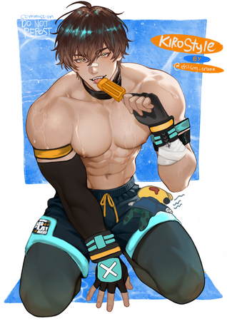 Full body with background